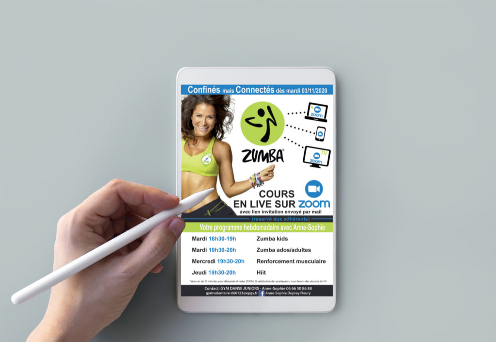 communication visuelle zumba ipad